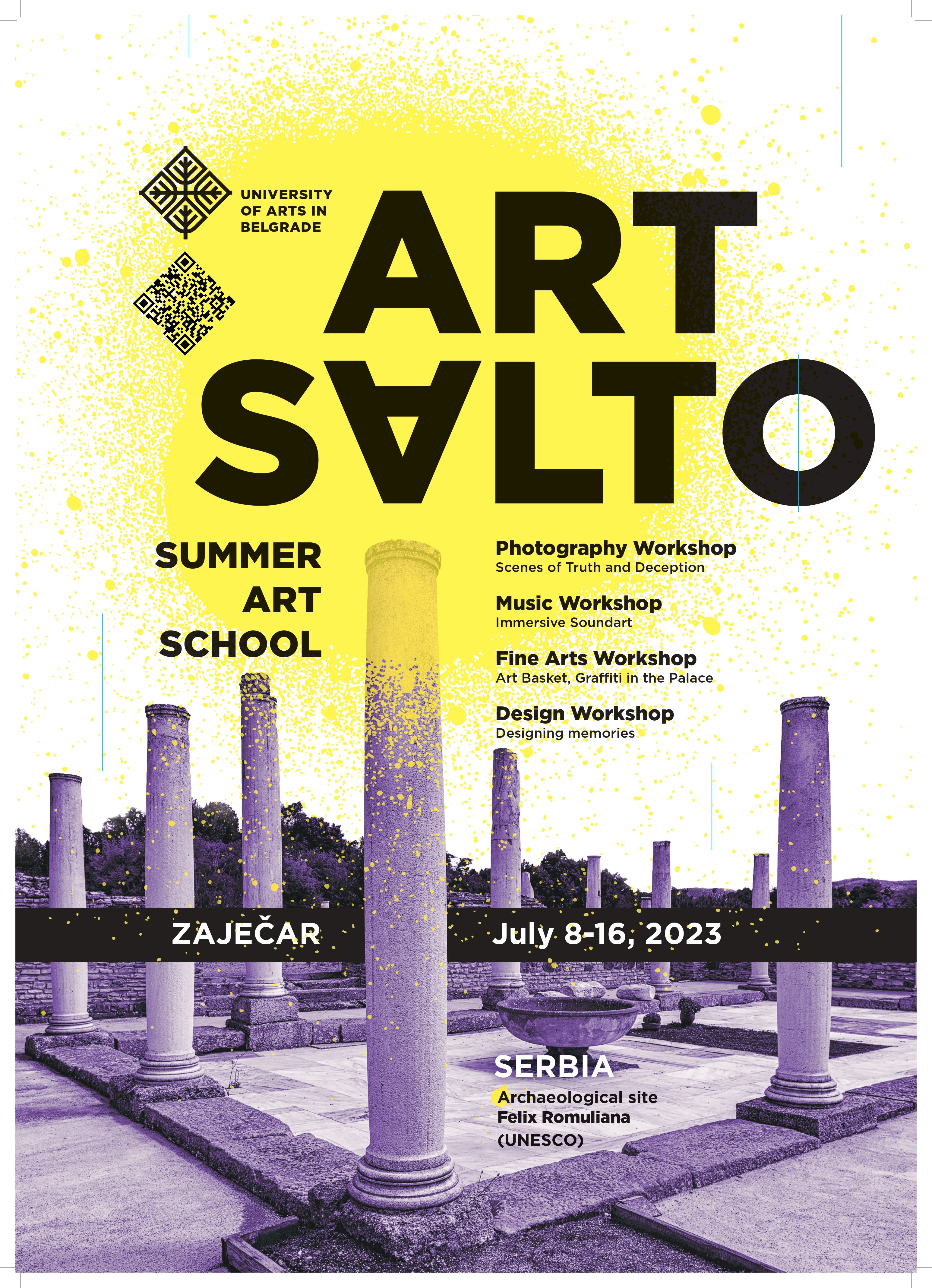 Poziv za učešće na međunarodnoj Lјetnjoj umjetničkoj školi Univerziteta umetnosti u Beogradu