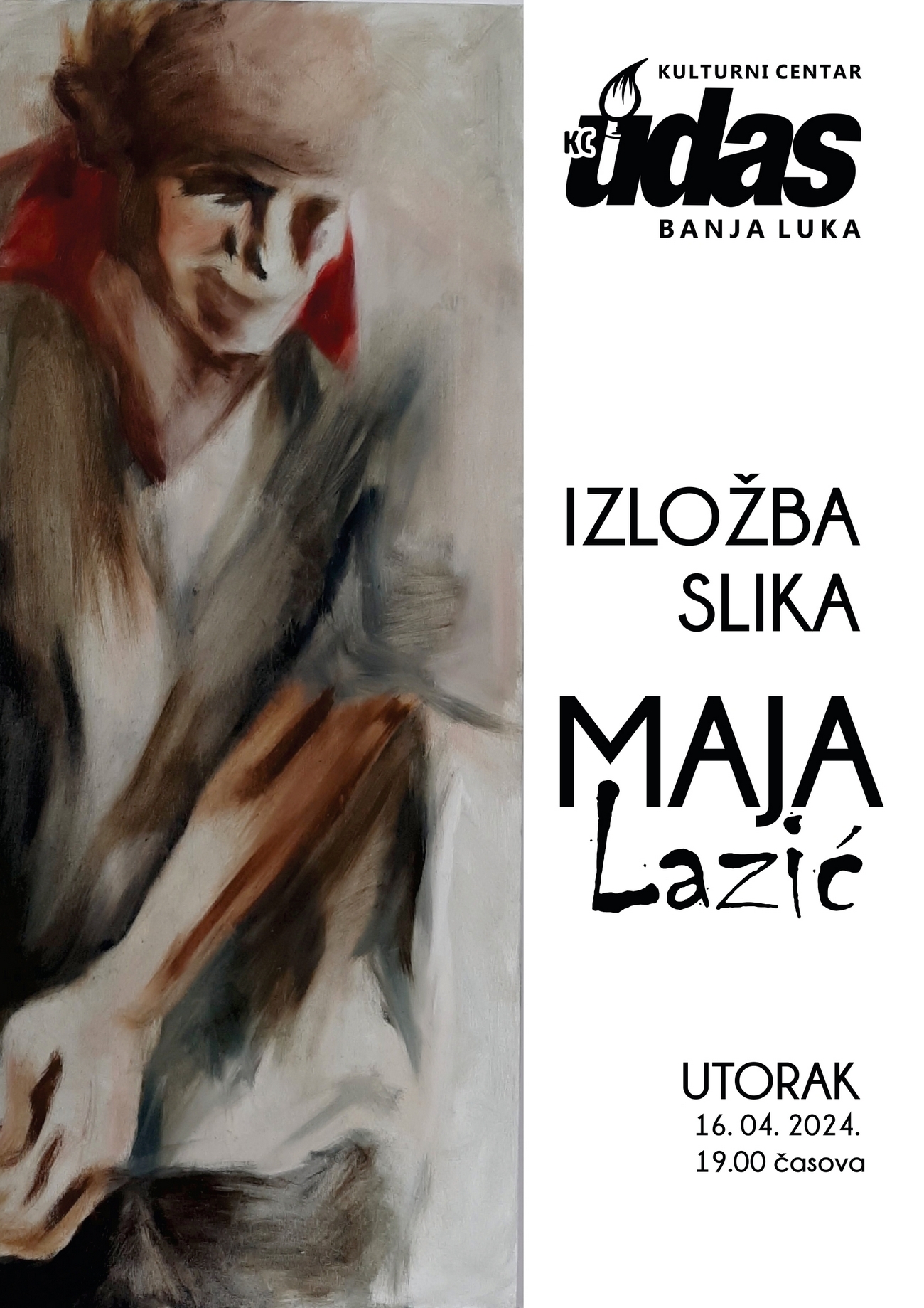 Самостална изложба слика Маје Лазић у Kултурном центру УДАС